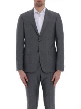 Z ZEGNA 'Turati' 100% Wool Quiet Luxury Charcoal Grey Mens Blazer US 40L
